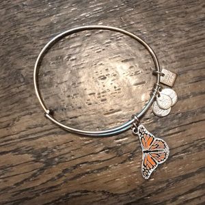 Alex and ani orange butterfly